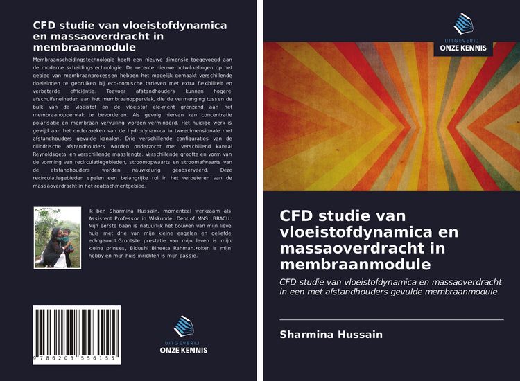 Produktbild: CFD studie van vloeistofdynamica en massaoverdracht in membraanmodule