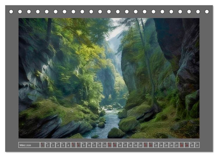 Produktbild: Tr&auml;umereien in Gr&uuml;n (Tischkalender 2026 DIN A5 quer), CALVENDO Monatskalender
