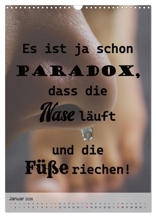 Produktbild: Paradoxien, Widerspr&uuml;che in sich (Wandkalender 2026 DIN A3 hoch), CALVENDO Monatskalender