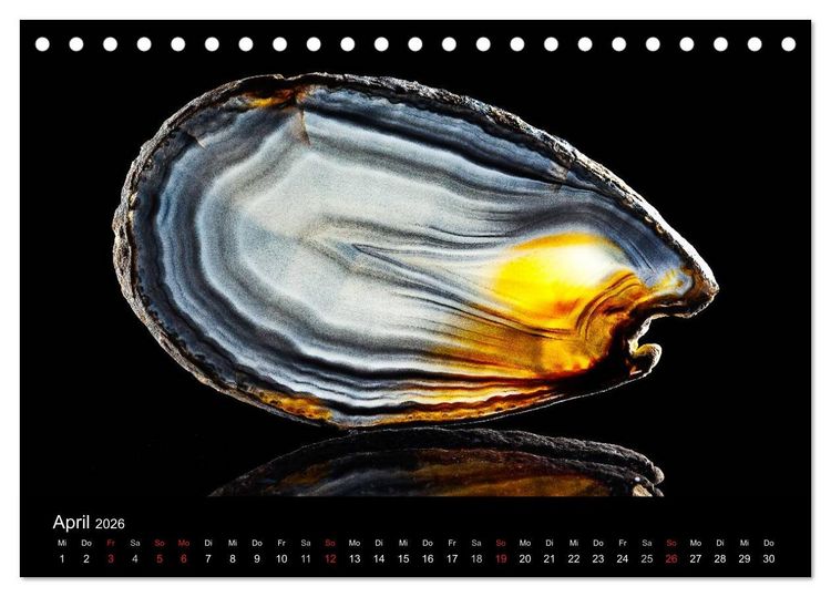 Produktbild: Leuchtende Achate (Tischkalender 2026 DIN A5 quer), CALVENDO Monatskalender