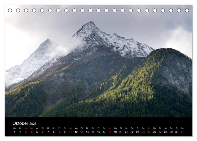 Produktbild: Lichtstimmungen Schweiz 2026 (Tischkalender 2026 DIN A5 quer), CALVENDO Monatskalender