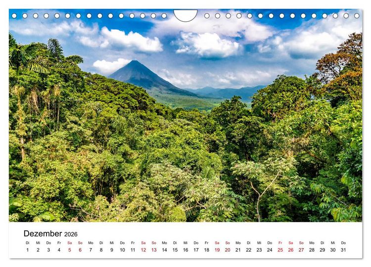 Produktbild: Costa Rica - das Naturparadies (Wandkalender 2026 DIN A4 quer), CALVENDO Monatskalender