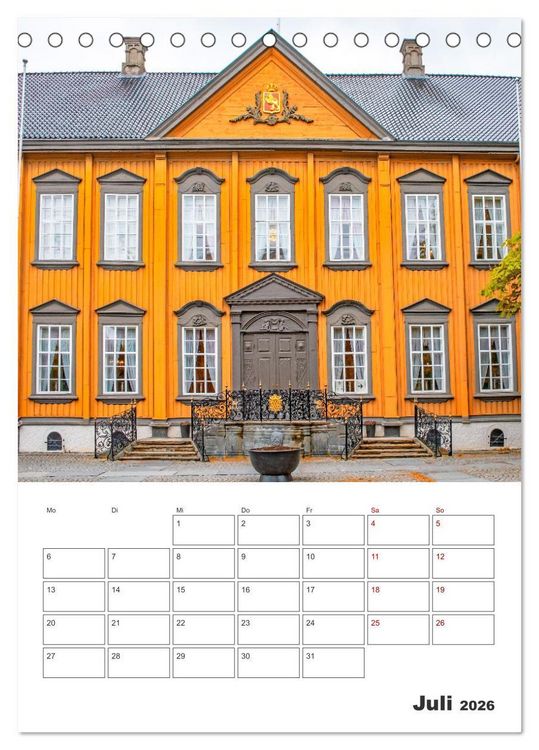 Produktbild: Norwegens K&uuml;stenst&auml;dte - Reiseplaner (Tischkalender 2026 DIN A5 hoch), CALVENDO Monatskalender