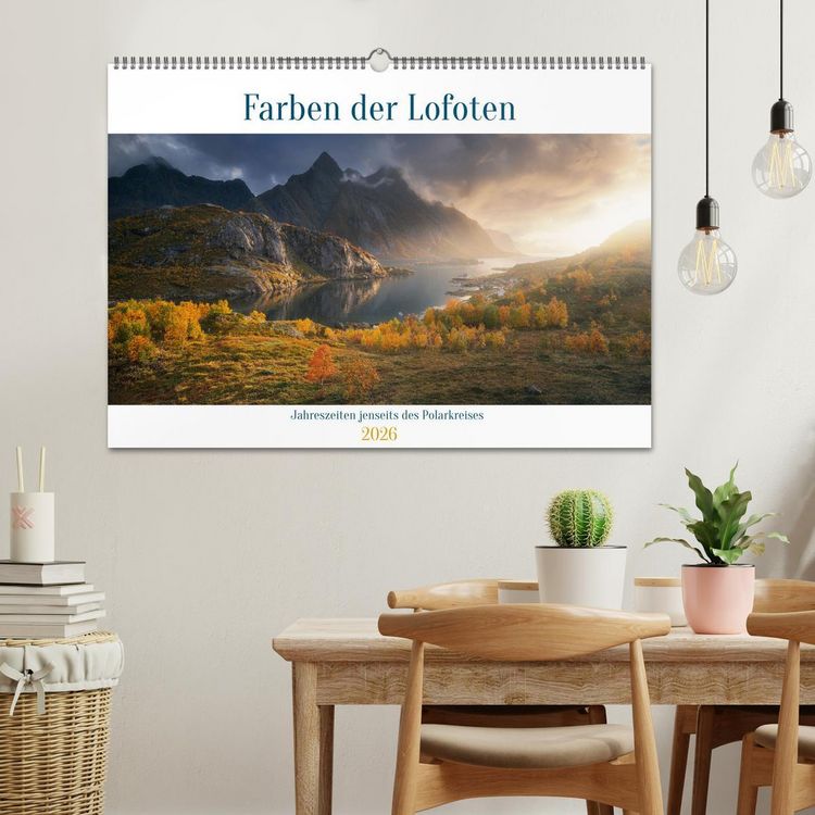 Produktbild: Farben der Lofoten - Jahreszeiten jenseits des Polarkreises (Wandkalender 2026 DIN A2 quer), CALVENDO Monatskalender