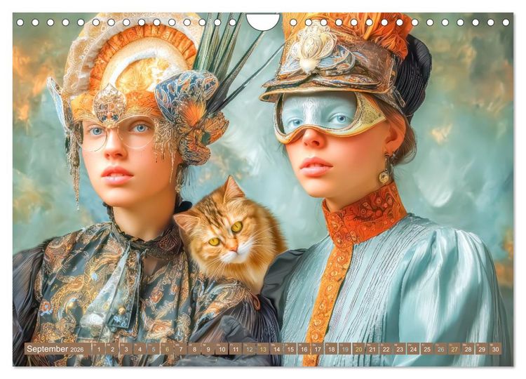 Produktbild: Dandy und Retro Vintage - Portraits mit Humor (Wandkalender 2026 DIN A4 quer), CALVENDO Monatskalender