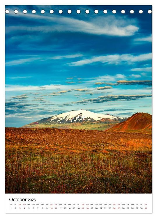 Produktbild: ICELAND, Most Scenic Earth Landscapes, Nature Wonders (Desk Calendar 2026 DIN A5 portrait), CALVENDO 12 Month DeskCalendar