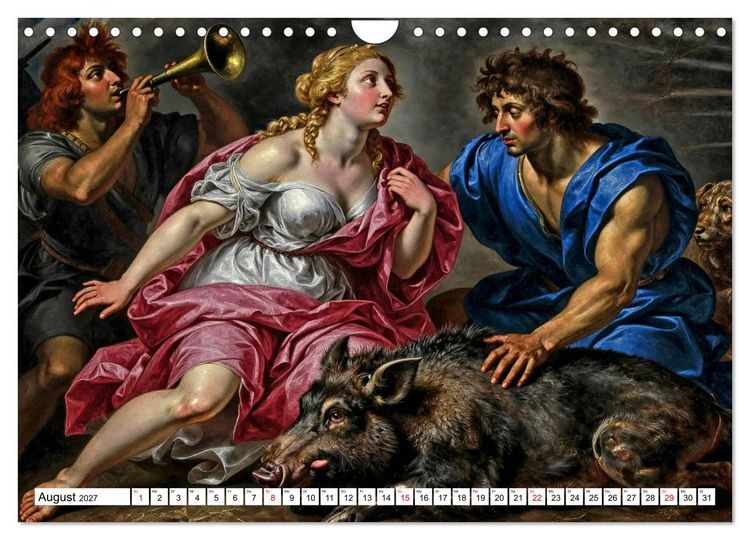 Produktbild: Mythologische Geschichten in barocker Pracht (Wandkalender 2027 DIN A4 quer), CALVENDO Monatskalender
