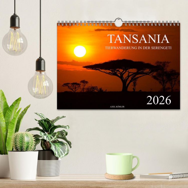 Produktbild: Tansania - Tierwanderung in der Serengeti (Wandkalender 2026 DIN A4 quer), CALVENDO Monatskalender