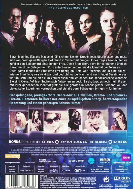 Produktbild: Orphan Black - Staffel 1 [3 DVDs]
