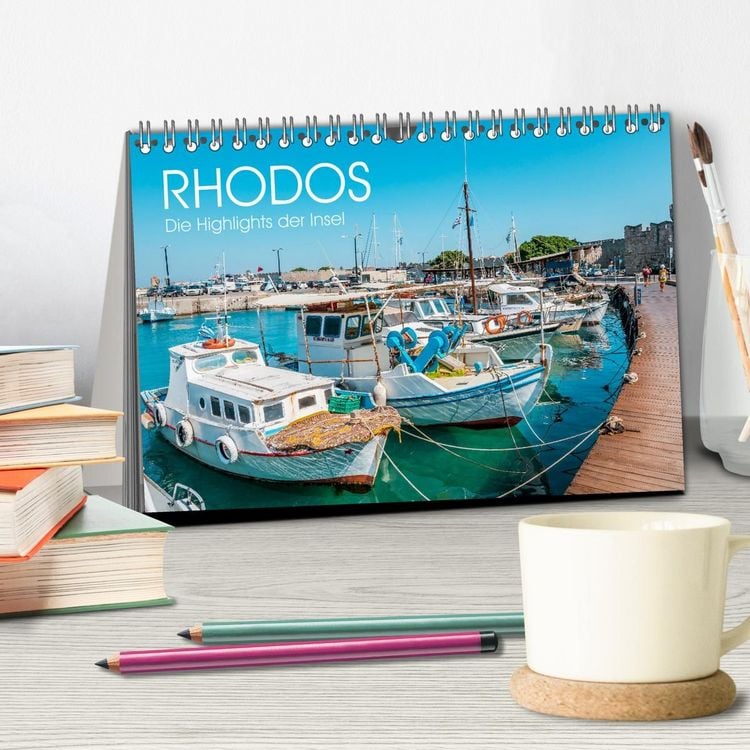 Produktbild: Rhodos - Die Highlights der Insel (Tischkalender 2027 DIN A5 quer), CALVENDO Monatskalender