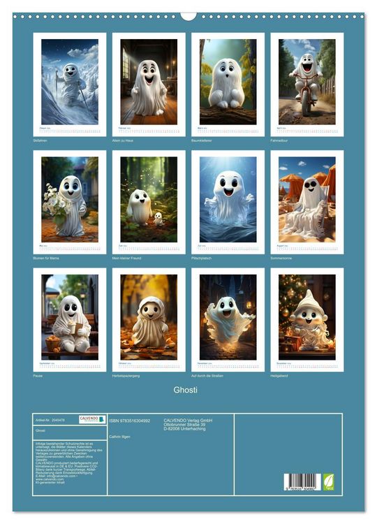 Produktbild: Ghosti (Wandkalender 2026 DIN A2 hoch), CALVENDO Monatskalender