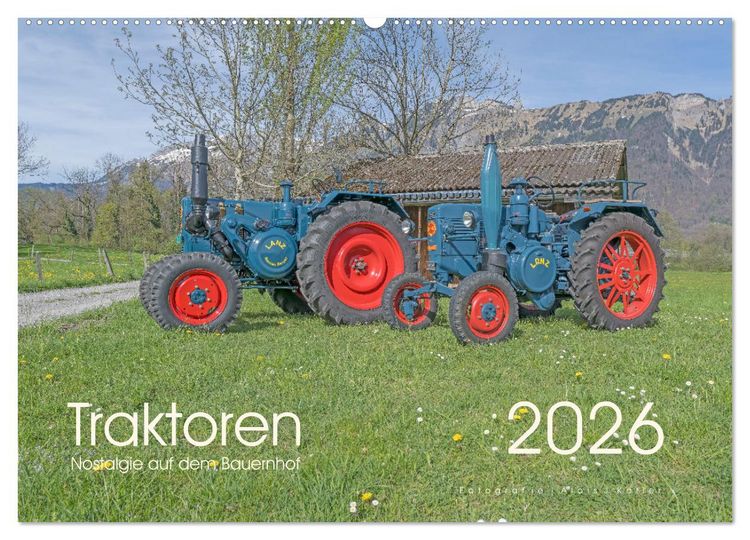 Produktbild: Traktoren &ndash; Nostalgie auf dem Bauernhof (Wandkalender 2026 DIN A2 quer), CALVENDO Monatskalender