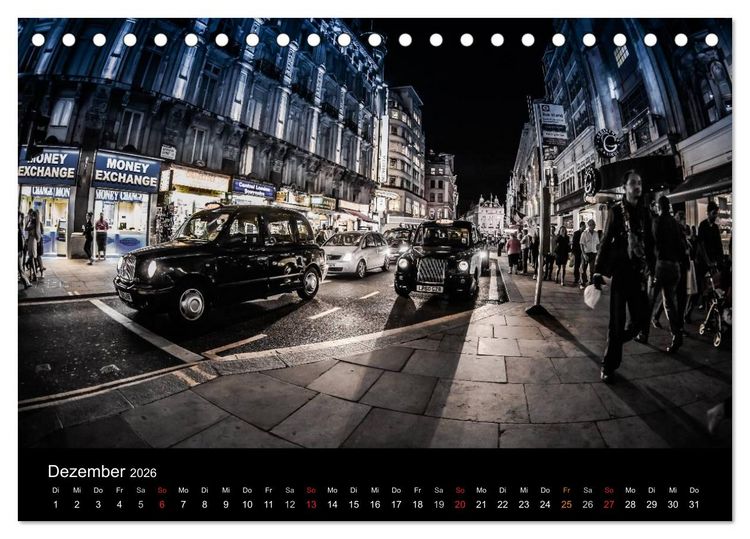 Produktbild: London - street view (CH-Version) (Tischkalender 2026 DIN A5 quer), CALVENDO Monatskalender