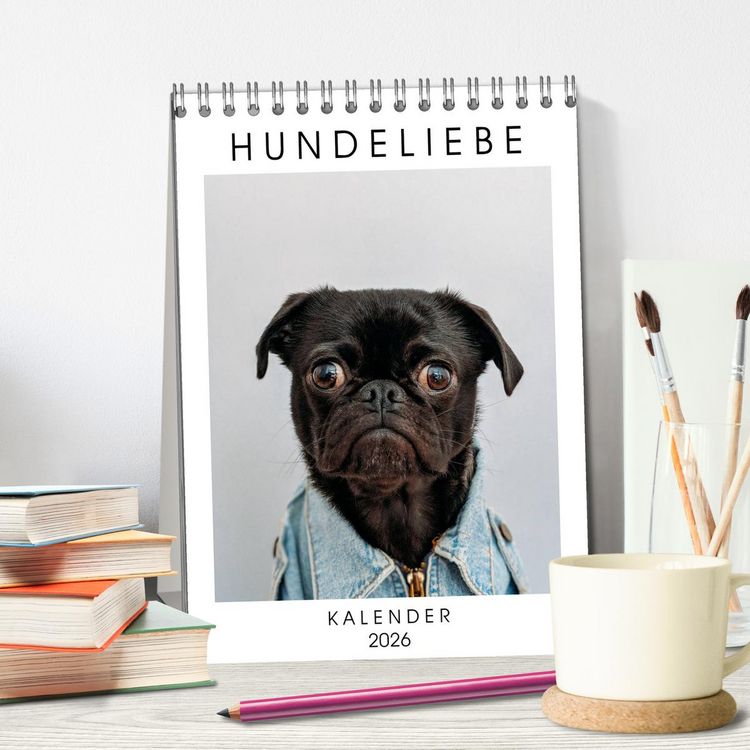 Produktbild: Hundeliebe - Kalender 2026 (Tischkalender 2026 DIN A5 hoch), CALVENDO Monatskalender