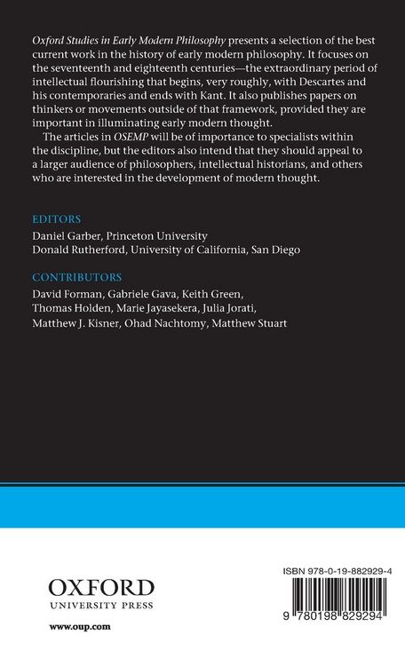 Produktbild: Oxford Studies in Early Modern Philosophy, Volume VIII