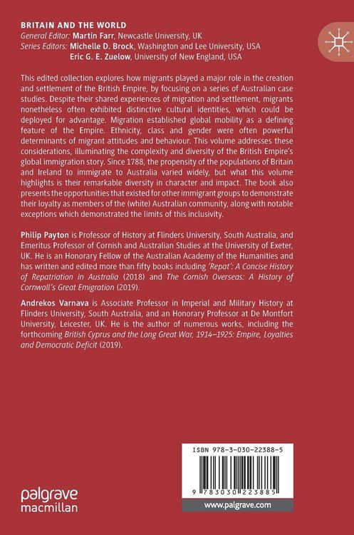 Produktbild: Australia, Migration and Empire
