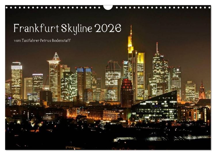 Produktbild: Frankfurt Skyline von Petrus Bodenstaff (Wandkalender 2026 DIN A3 quer), CALVENDO Monatskalender