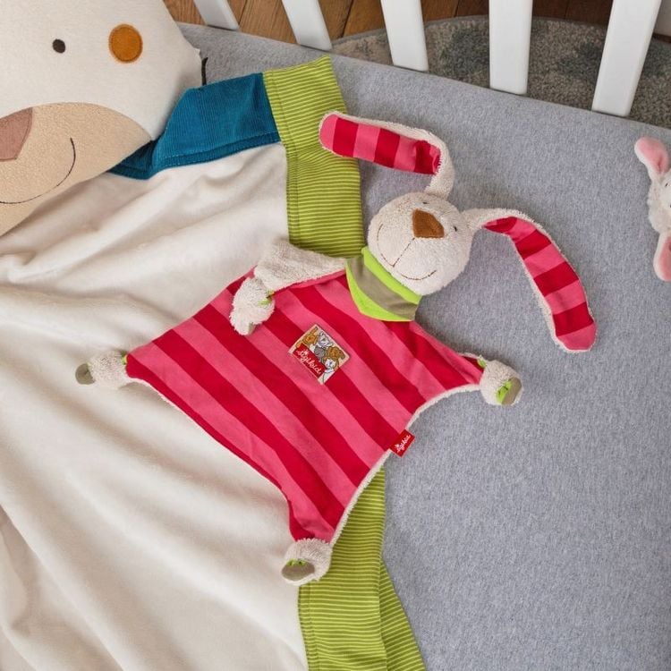 Produktbild: sigikid 40594 - Schnuffeltuch Hase pink gestreift Classic