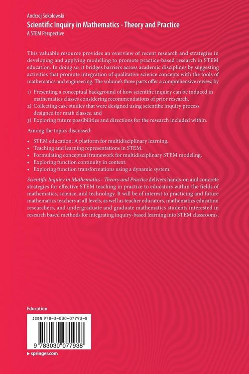Produktbild: Scientific Inquiry in Mathematics - Theory and Practice