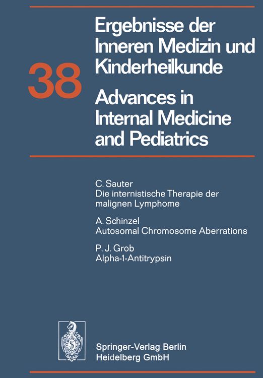 Produktbild: Ergebnisse der Inneren Medizin und Kinderheilkunde / Advances in Internal Medicine and Pediatrics