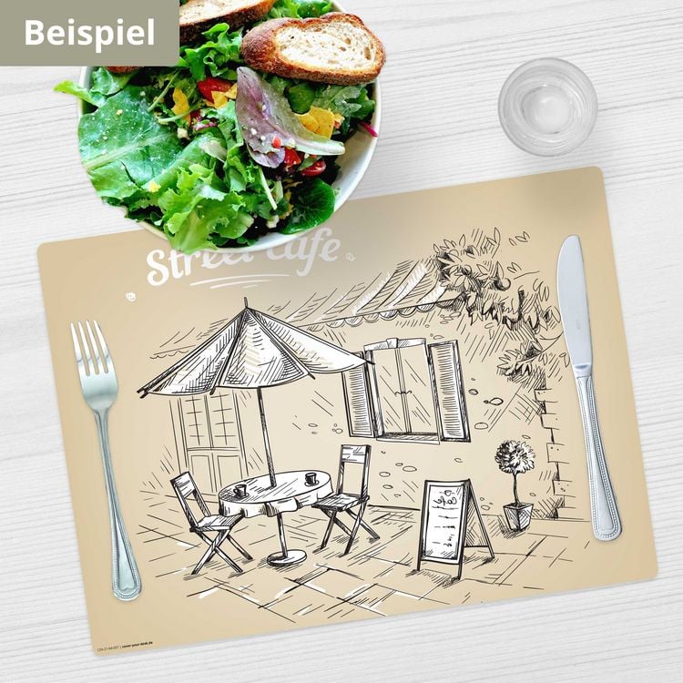 Produktbild: Tischsetmacher Tischsets Street Cafe Grafik, aus hochwertigem Vinyl (4 St&uuml;ck), 44 x 32 cm