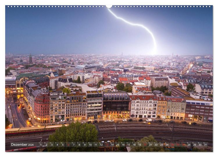 Produktbild: Berlin von oben (Wandkalender 2026 DIN A2 quer), CALVENDO Monatskalender