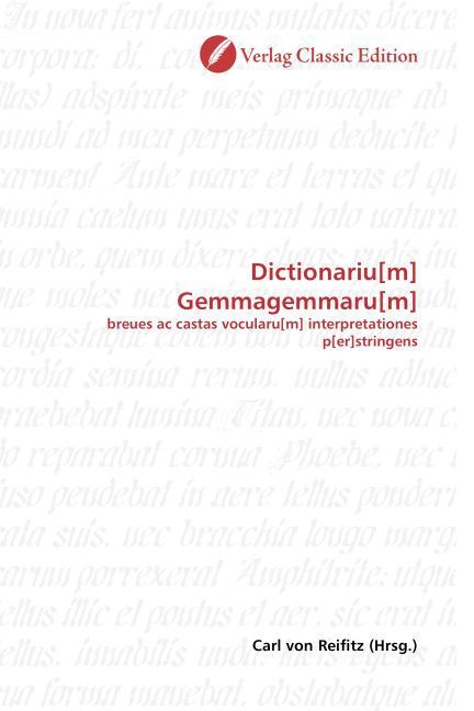 Produktbild: Dictionariu[m] Gemmagemmaru[m]