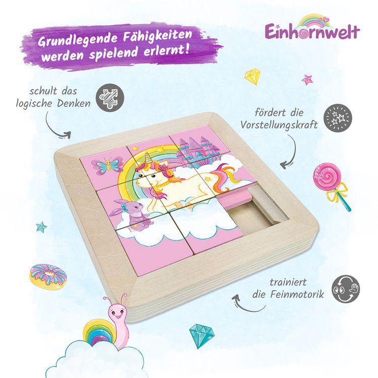Produktbild: Tr&ouml;tsch Schiebepuzzle Einhornwelt