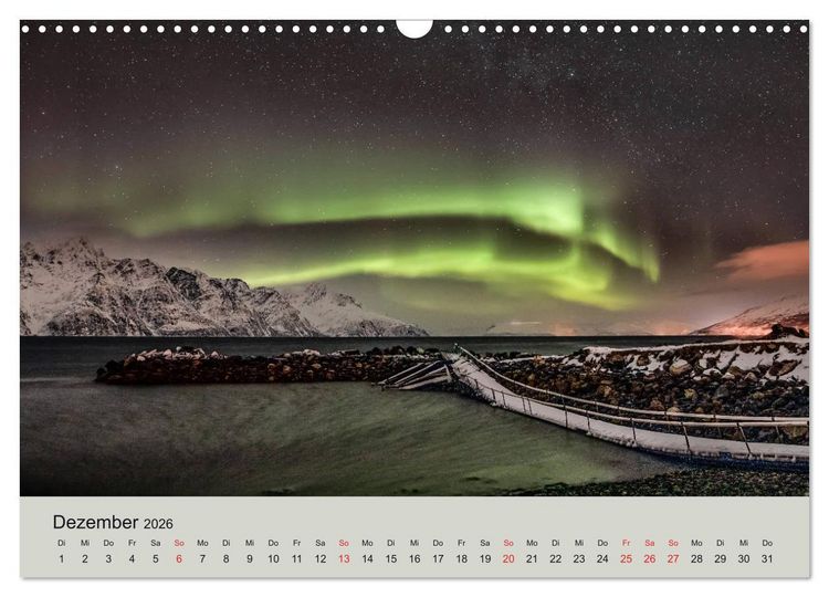 Produktbild: Norwegen - Mythos Nordlichter (Wandkalender 2026 DIN A3 quer), CALVENDO Monatskalender