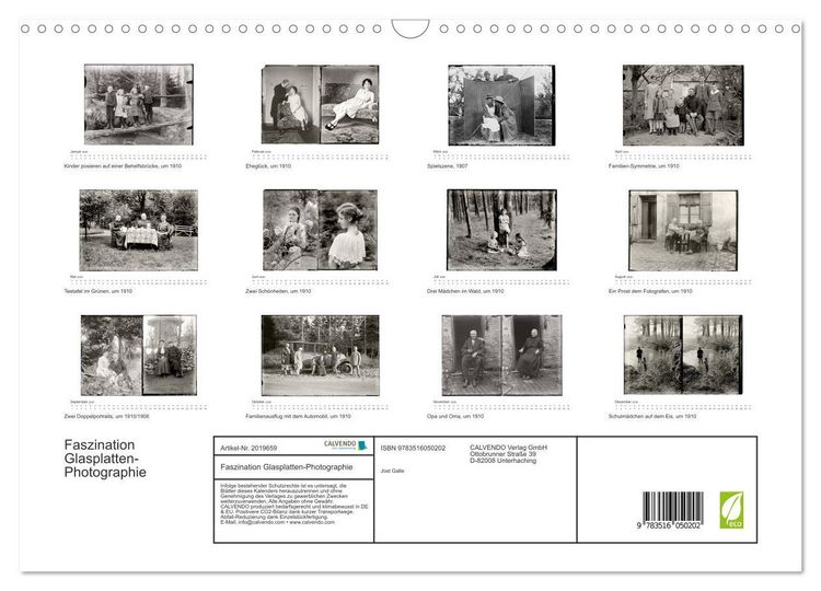 Produktbild: Faszination Glasplatten-Photographie (Wandkalender 2026 DIN A3 quer), CALVENDO Monatskalender