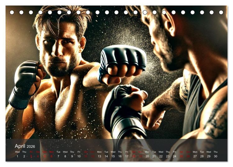 Produktbild: MMA UK - The ultimate fight (Desk Calendar 2026 DIN A5 landscape), CALVENDO 12 Month DeskCalendar