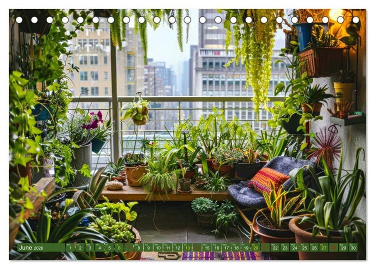 Produktbild: Nature Feeling - Urban Jungle (Desk Calendar 2026 DIN A5 landscape), CALVENDO 12 Month DeskCalendar