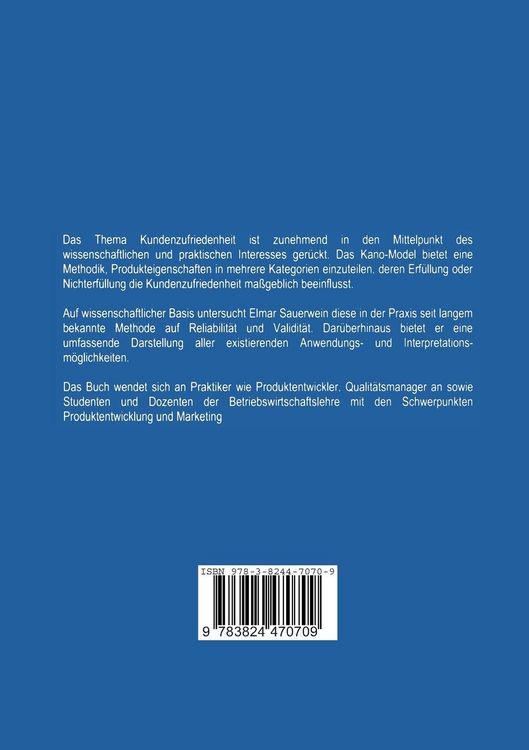 Produktbild: Das Kano-Modell der Kundenzufriedenheit