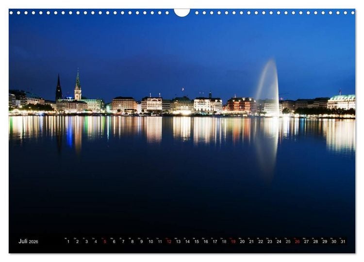 Produktbild: Hamburg - Alster (Wandkalender 2026 DIN A3 quer), CALVENDO Monatskalender