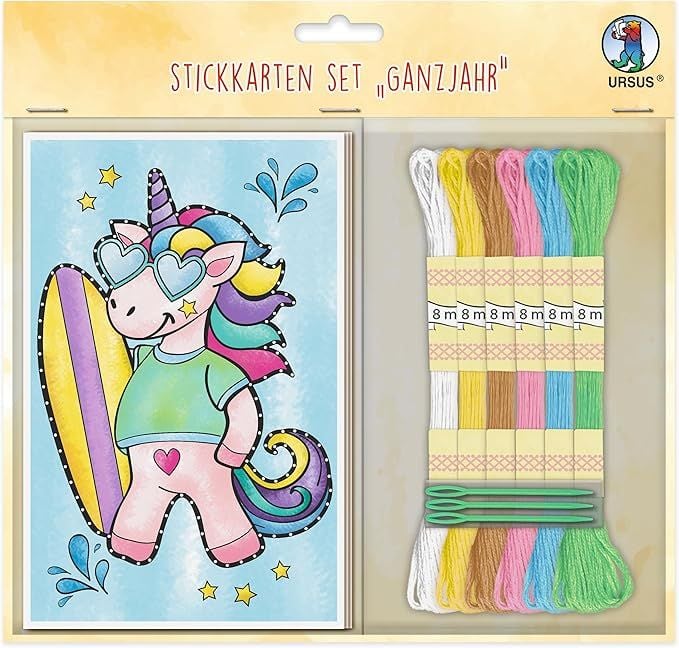Produktbild: URSUS Sticken Stickkarten Set, Ganzjahr