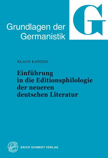 Produktbild: Einführung in die Editionsphilologie der neueren deutschen Literatur