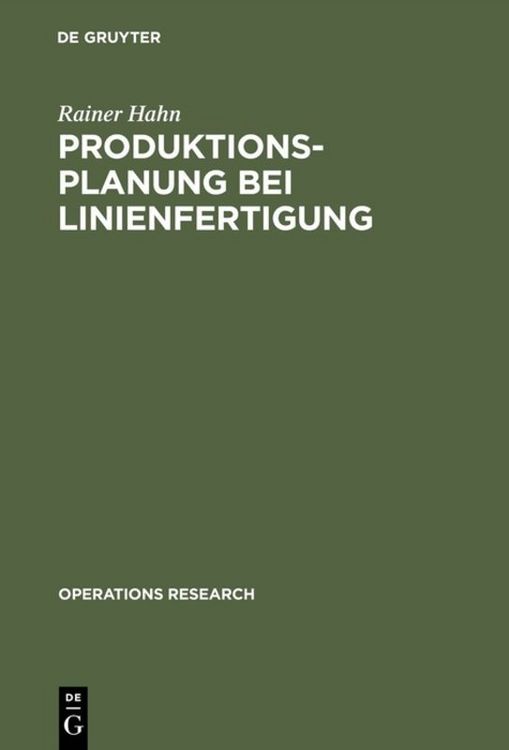 Produktbild: Produktionsplanung bei Linienfertigung