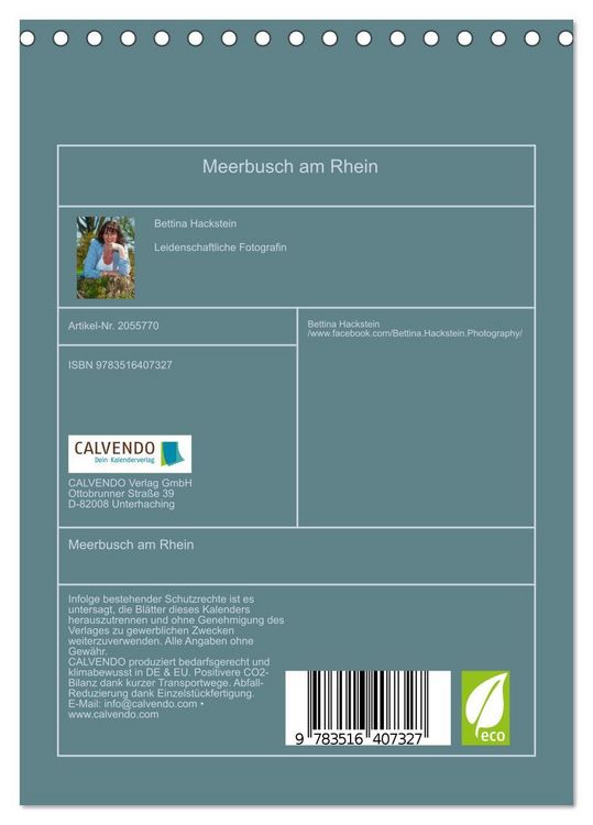 Produktbild: Meerbusch am Rhein (Tischkalender 2026 DIN A5 hoch), CALVENDO Monatskalender