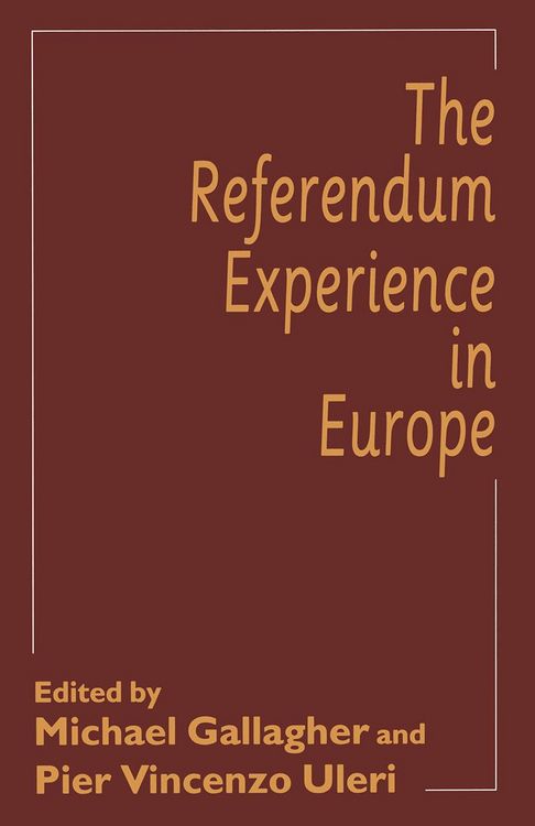 Produktbild: The Referendum Experience in Europe