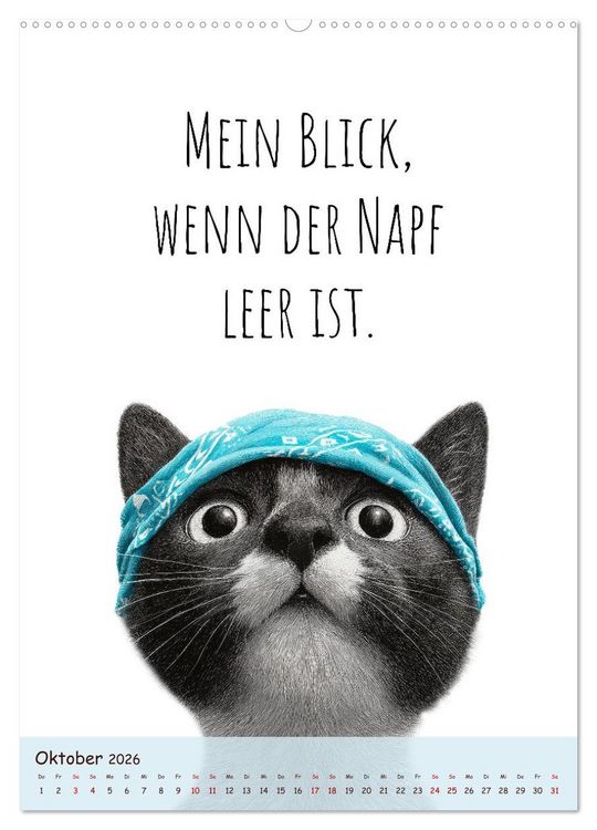 Produktbild: Katzenkult - Coolness auf vier Pfoten (Wandkalender 2026 DIN A2 hoch), CALVENDO Monatskalender