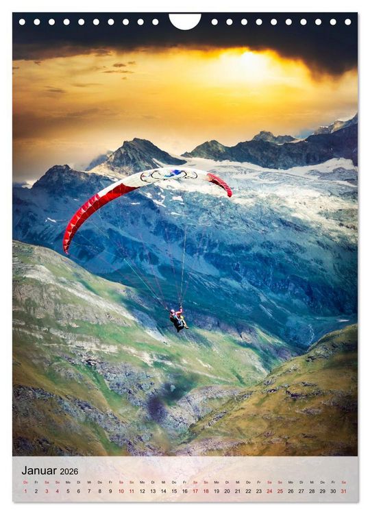 Produktbild: Paragliding - einfach Spa&szlig; (Wandkalender 2026 DIN A4 hoch), CALVENDO Monatskalender