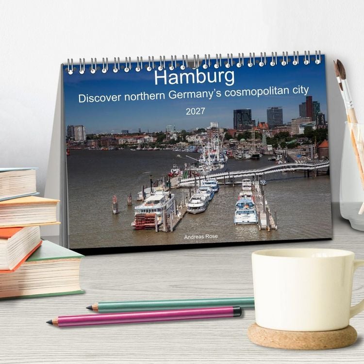 Produktbild: Hamburg.Discover northern Germany&rsquo;s cosmopolitan city (Desk Calendar 2027 DIN A5 landscape), CALVENDO 12 Month DeskCalendar