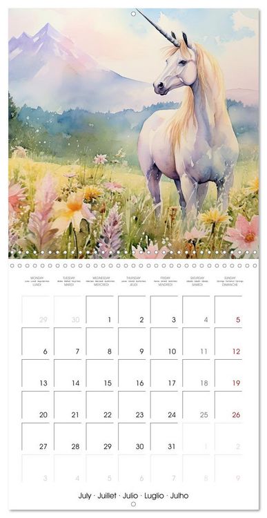 Produktbild: Unicorns, magical creatures (Wall Calendar 2026 12 &times; 12 Inch) CALVENDO 12 Month Wall Calendar