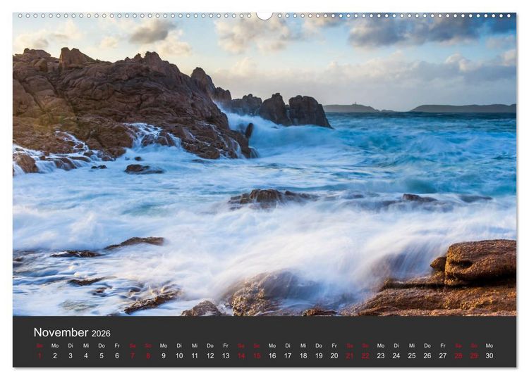 Produktbild: C&ocirc;te de Granit Rose - Ein K&uuml;stenbereich in der Bretagne (hochwertiger Premium Wandkalender 2026 DIN A2 quer), Kunstdruck in Hochglanz