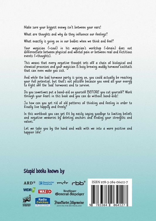 Produktbild: Gedankendoof - The Stupid Book about Thoughts - The power of thoughts: How to break through negative thought and emotional patterns, clear out your thoughts, build self-esteem and create a happy life