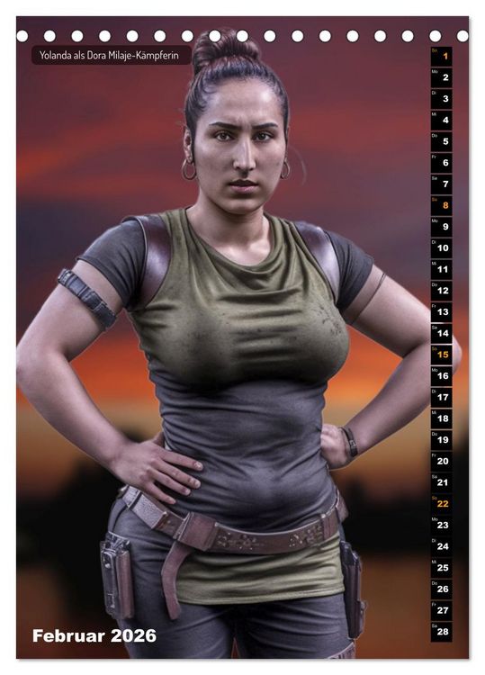 Produktbild: Yolanda, eine junge Frau in zw&ouml;lf Rollen (Tischkalender 2026 DIN A5 hoch), CALVENDO Monatskalender