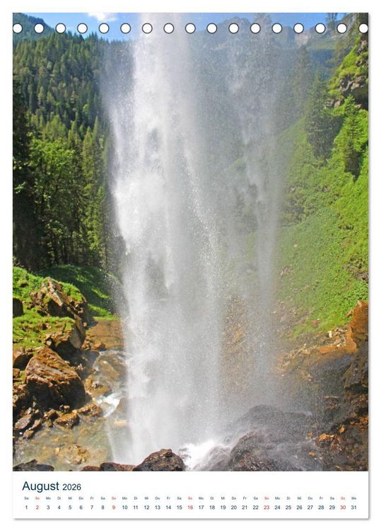Produktbild: Sch&ouml;ner Wasserfall (Tischkalender 2026 DIN A5 hoch), CALVENDO Monatskalender