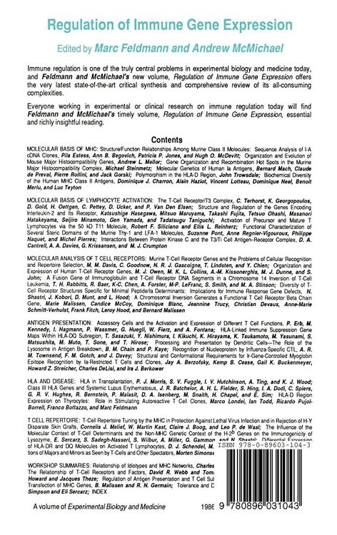 Produktbild: Regulation of Immune Gene Expression