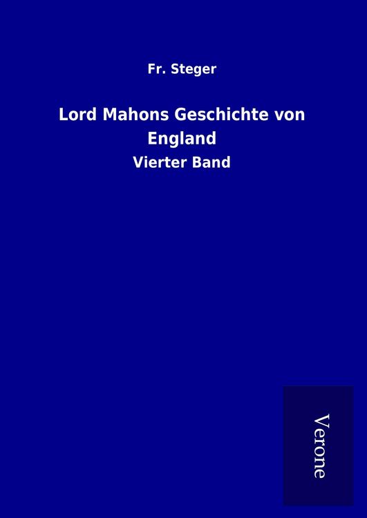 Produktbild: Lord Mahons Geschichte von England