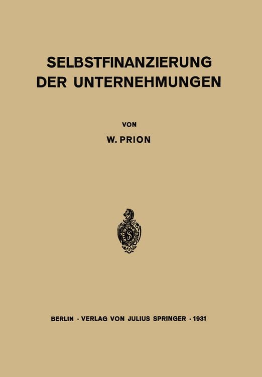 Produktbild: Selbstfinanzierung der Unternehmungen